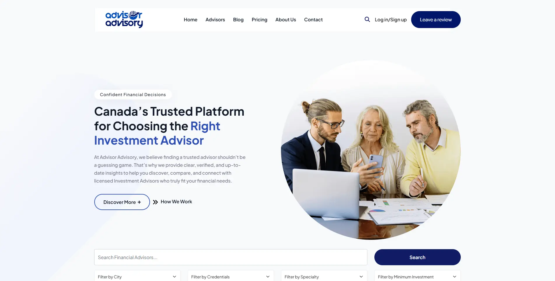 Advisor Advisory, web application project by Omer Farooq